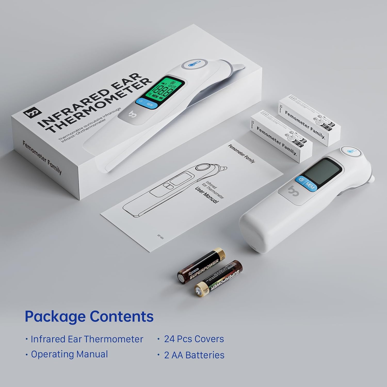 Professional Accuracy Ear Thermometer for Adults & Babies - Fever Alert
