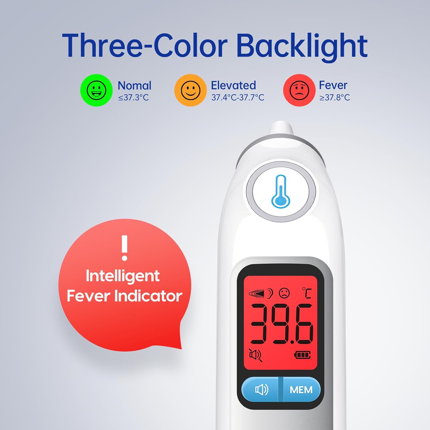 Professional Accuracy Ear Thermometer for Adults & Babies - Fever Alert